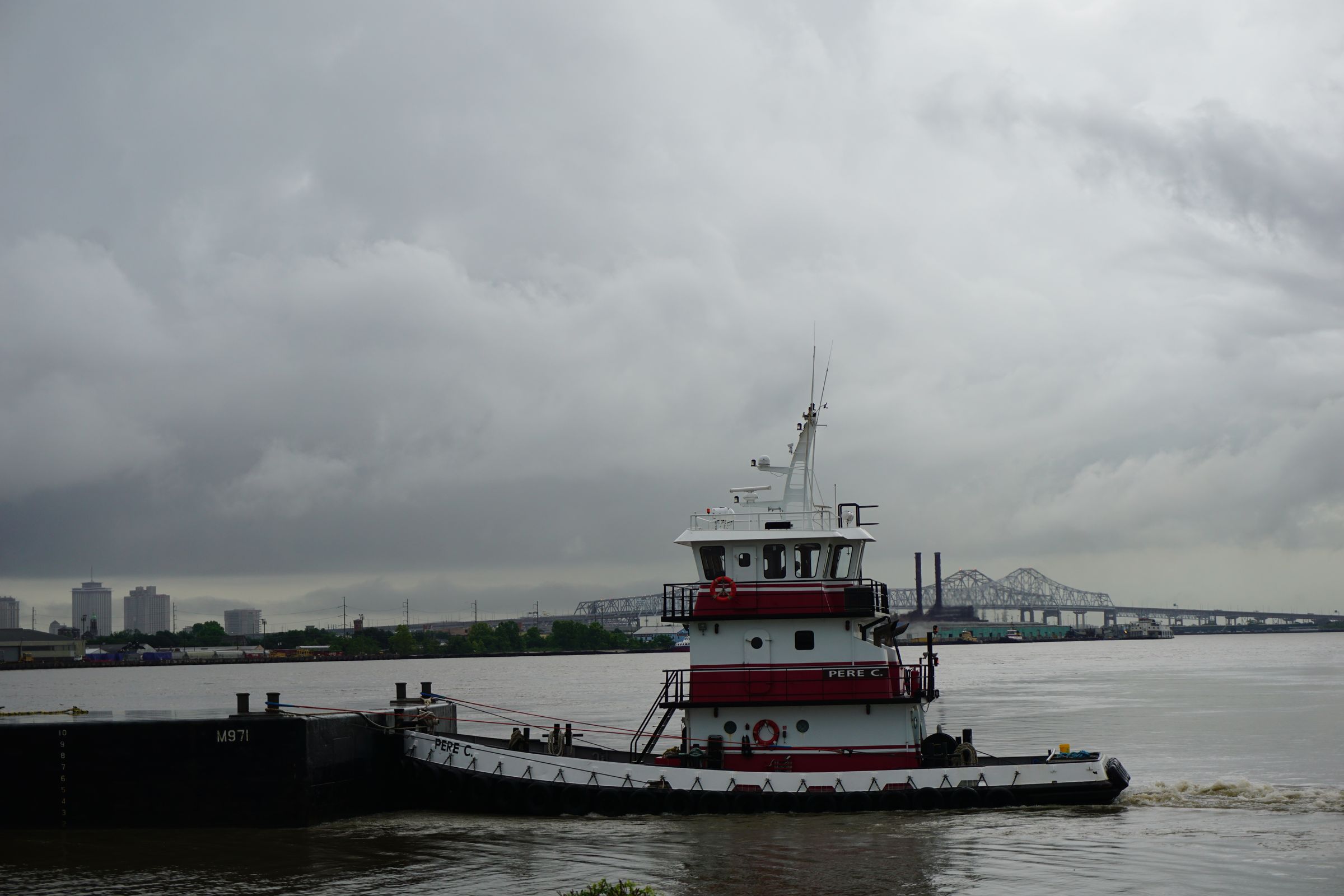 M/V Pere C with the New Orleans skyline